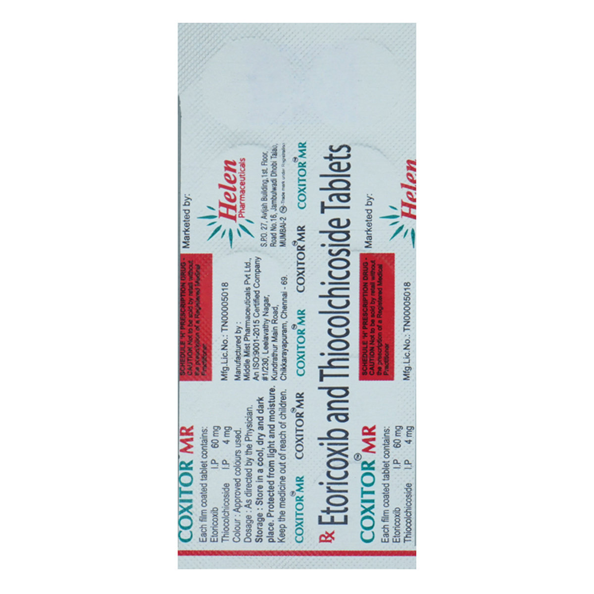 Coxitor MR Tablet 10's, Pack of 10 TABLETS Coxitor MR Tablet 10's, Pack of 10 TABLETS