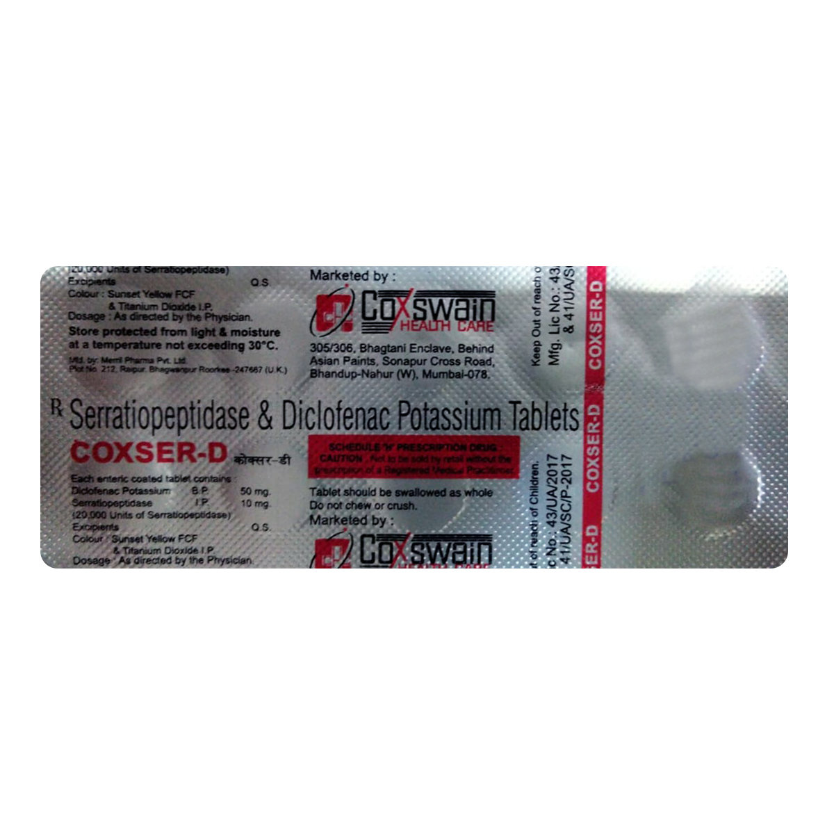 Coxser-D Tablet 10's, Pack of 10 TABLETS Coxser-D Tablet 10's, Pack of 10 TABLETS