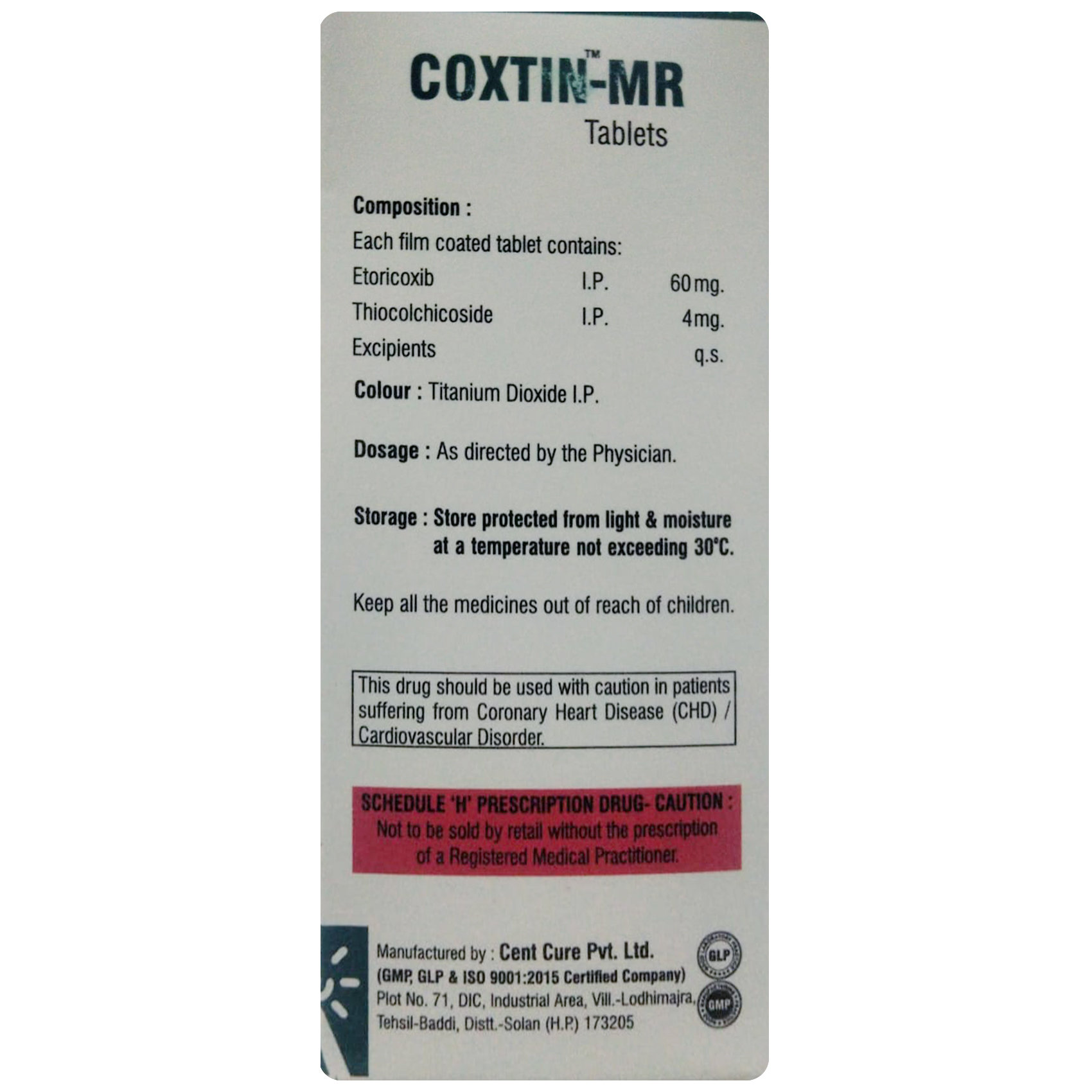 Coxtin-MR Tablet 10's, Pack of 10 TABLETS Coxtin-MR Tablet 10's, Pack of 10 TABLETS