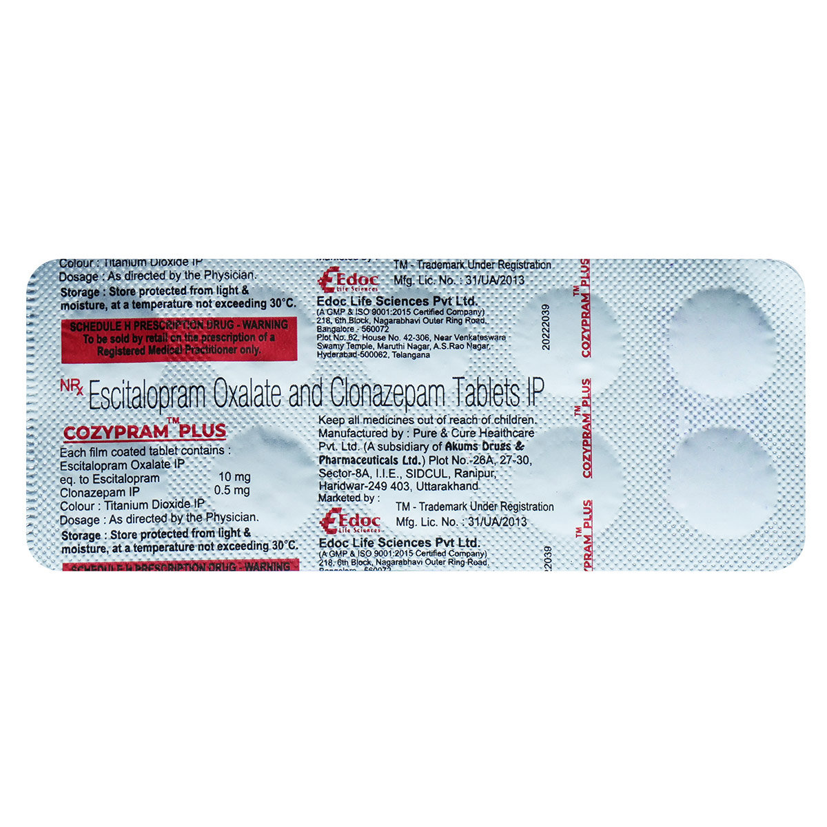 Cozypram Plus Tablet 10's, Pack of 10 TabletS Cozypram Plus Tablet 10's, Pack of 10 TabletS