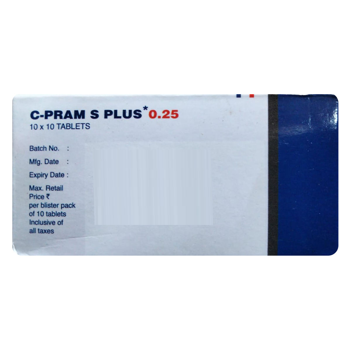 C-Pram S Plus 0.25 Tablet 10's, Pack of 10 TABLETS C-Pram S Plus 0.25 Tablet 10's, Pack of 10 TABLETS