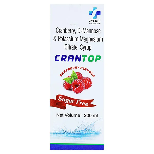 Crantop Sugar Free Raspberry Syrup 200 ml, Pack of 1