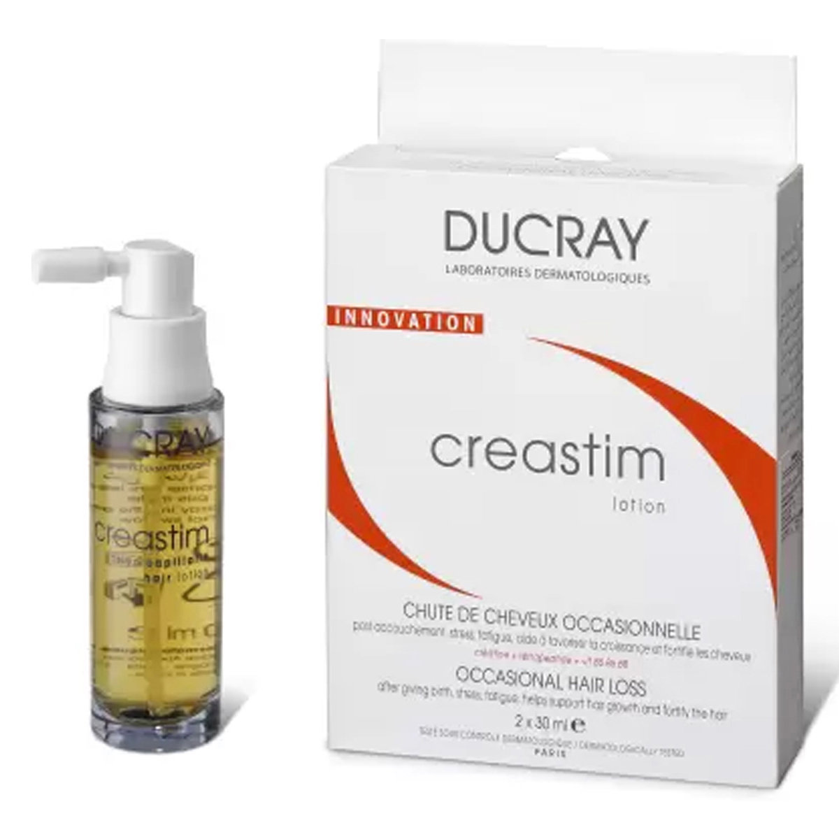 Ducray Creastim Anti-Hair Loss Lotion, 30 ml (Pack of 2), Pack of 1 Ducray Creastim Anti-Hair Loss Lotion, 30 ml (Pack of 2), Pack of 1