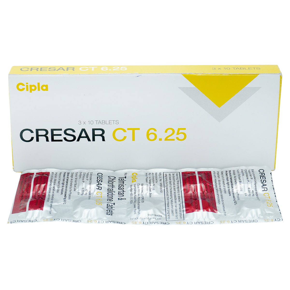 Cresar CT 6.25 Tablet 10's, Pack of 10 TABLETS Cresar CT 6.25 Tablet 10's, Pack of 10 TABLETS