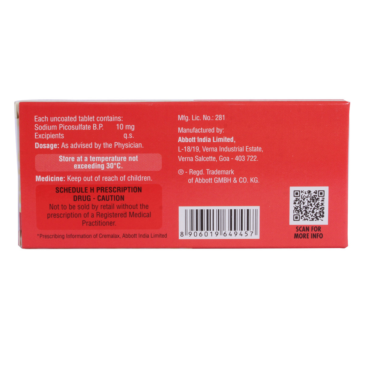 Cremalax Tablet 6's, Pack of 6 TABLETS Cremalax Tablet 6's, Pack of 6 TABLETS