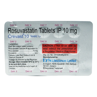 Crevast 10 Tablet 15's, Pack of 15 TabletS