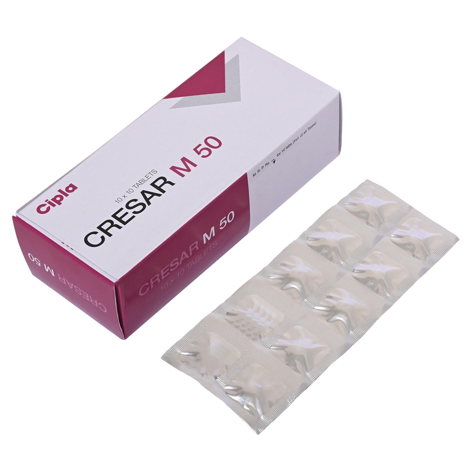 Cresar M 50 Tablet 10's, Pack of 10 TabletS Cresar M 50 Tablet 10's, Pack of 10 TabletS