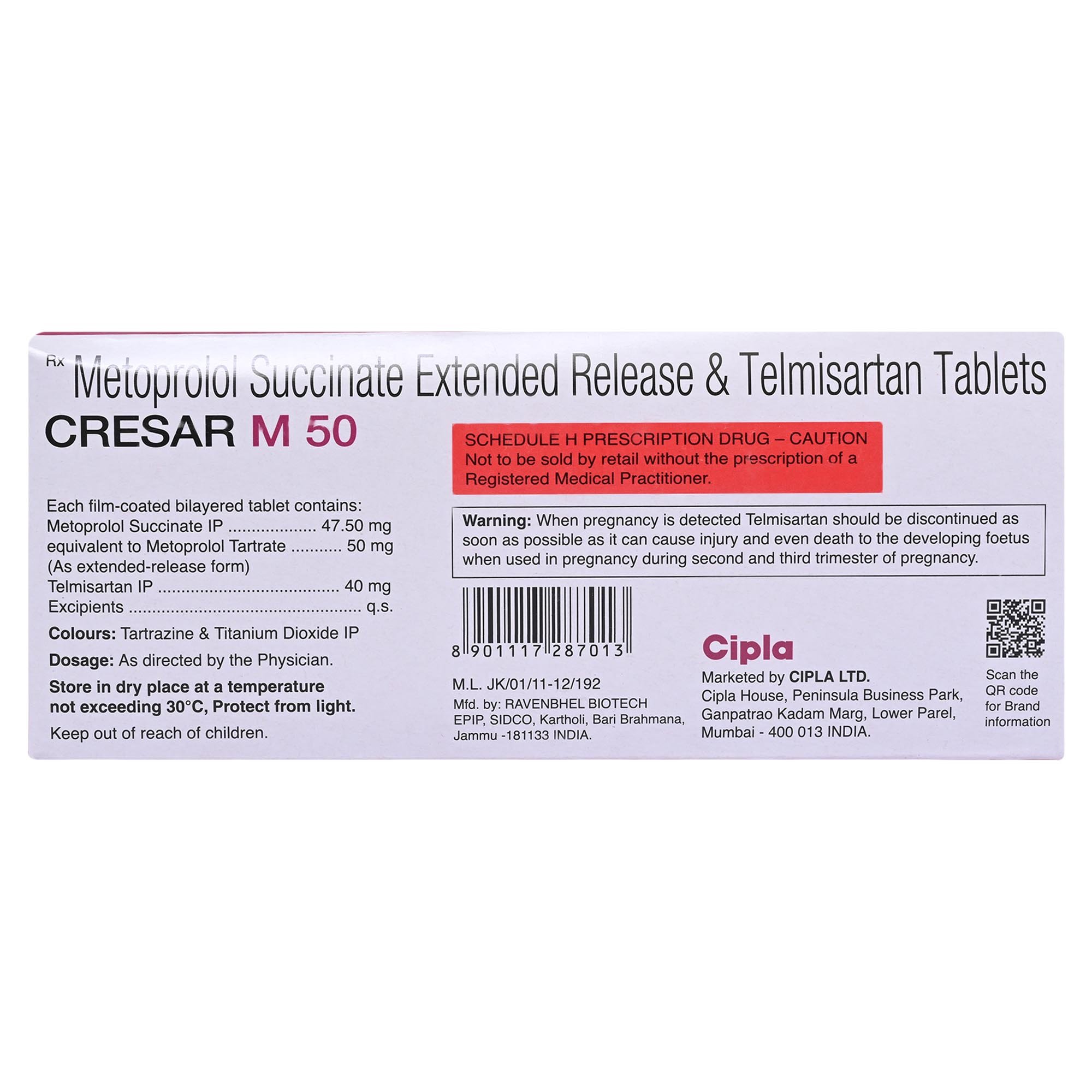 Cresar M 50 Tablet 10's, Pack of 10 TabletS Cresar M 50 Tablet 10's, Pack of 10 TabletS