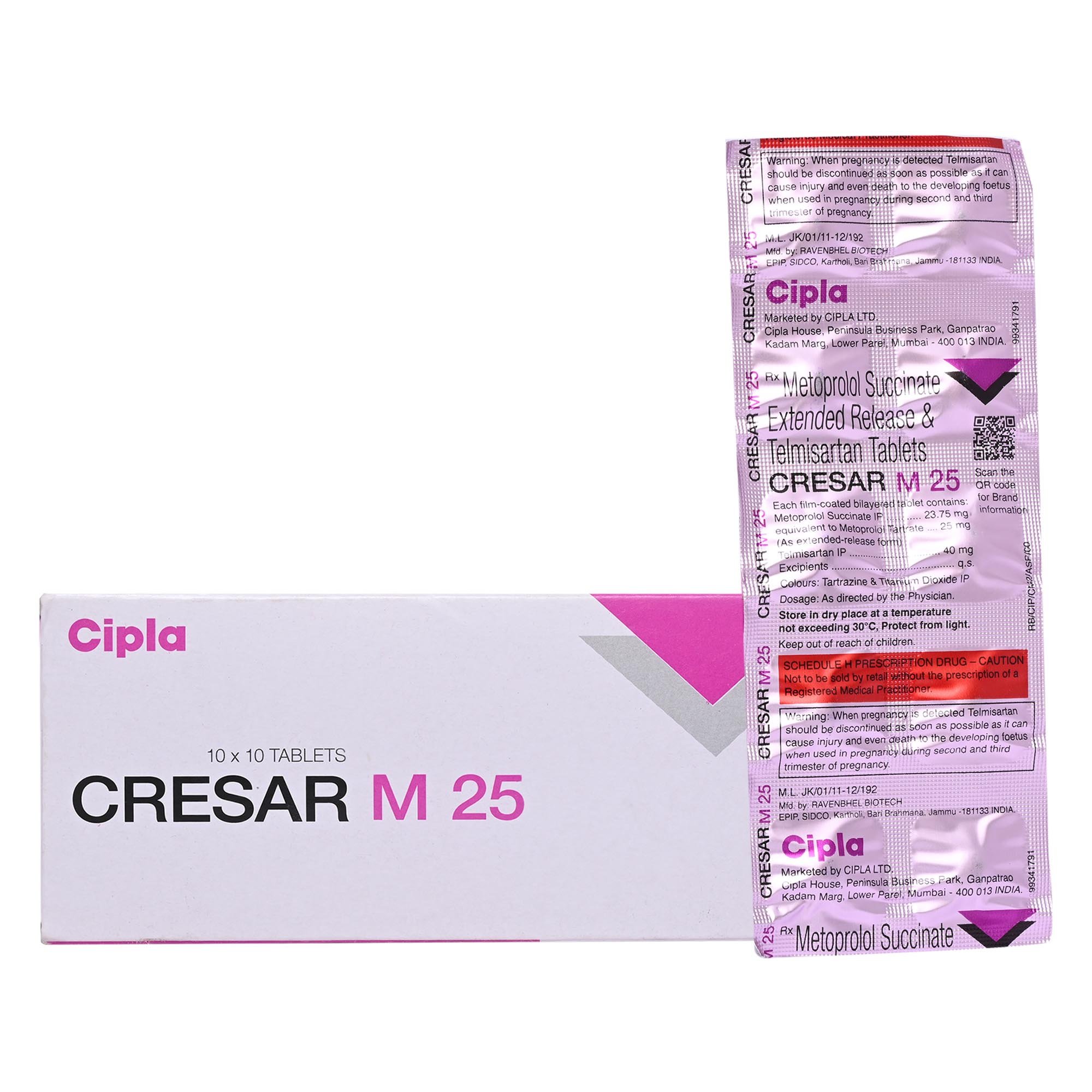 Cresar M 25 Tablet 10's, Pack of 10 TabletS Cresar M 25 Tablet 10's, Pack of 10 TabletS