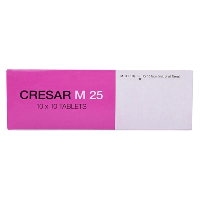 Cresar M 25 Tablet 10's, Pack of 10 TabletS