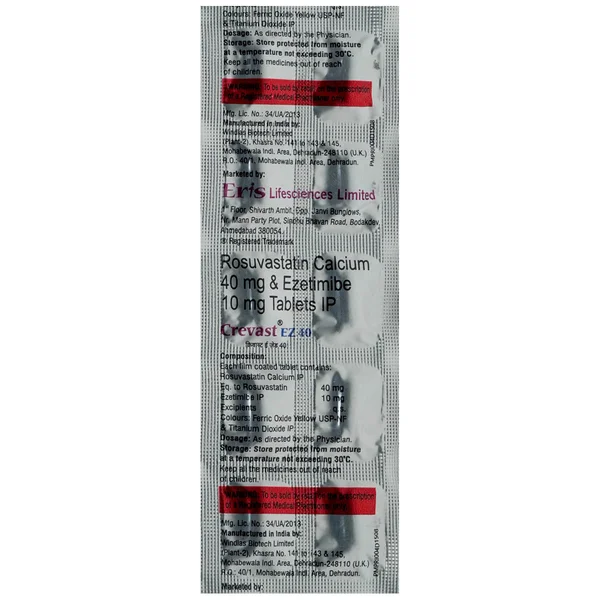 Crevast EZ 40 Tablet 10's, Pack of 10