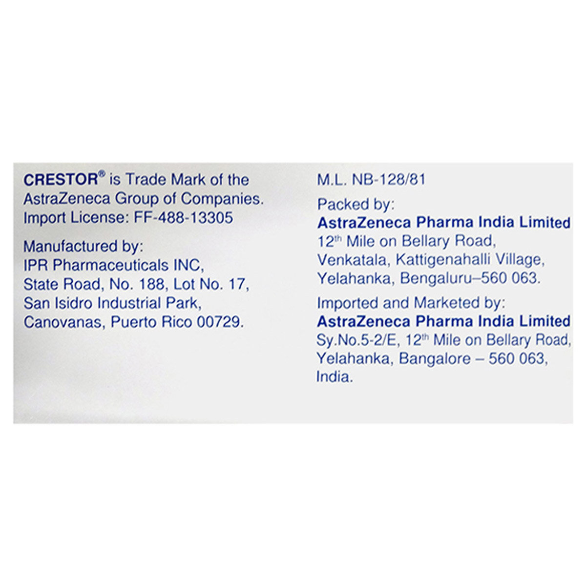 Crestor 5 mg Tablet 15's, Pack of 15 TabletS Crestor 5 mg Tablet 15's, Pack of 15 TabletS