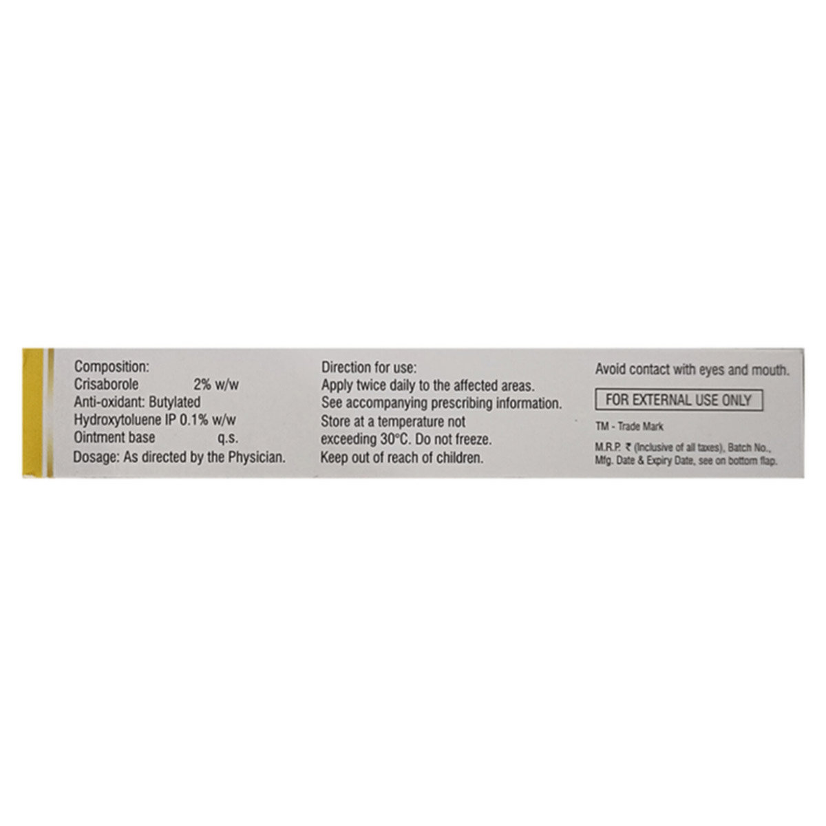 Crisnuo Ointment 20 gm, Pack of 1 Ointment Crisnuo Ointment 20 gm, Pack of 1 Ointment