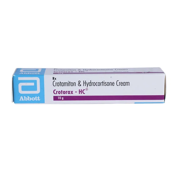 Crotorax-HC Cream 10 gm | Crotamiton &amp; Hydrocortisone | Treat Scabies, Pack of 1 Cream