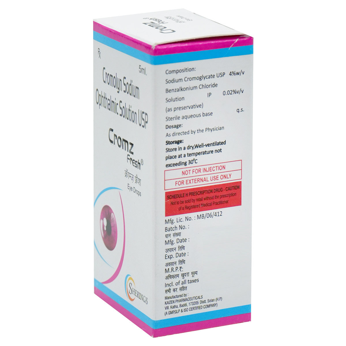 Cromz Fresh Eye Drops 5 ml, Pack of 1 Eye Drops Cromz Fresh Eye Drops 5 ml, Pack of 1 Eye Drops