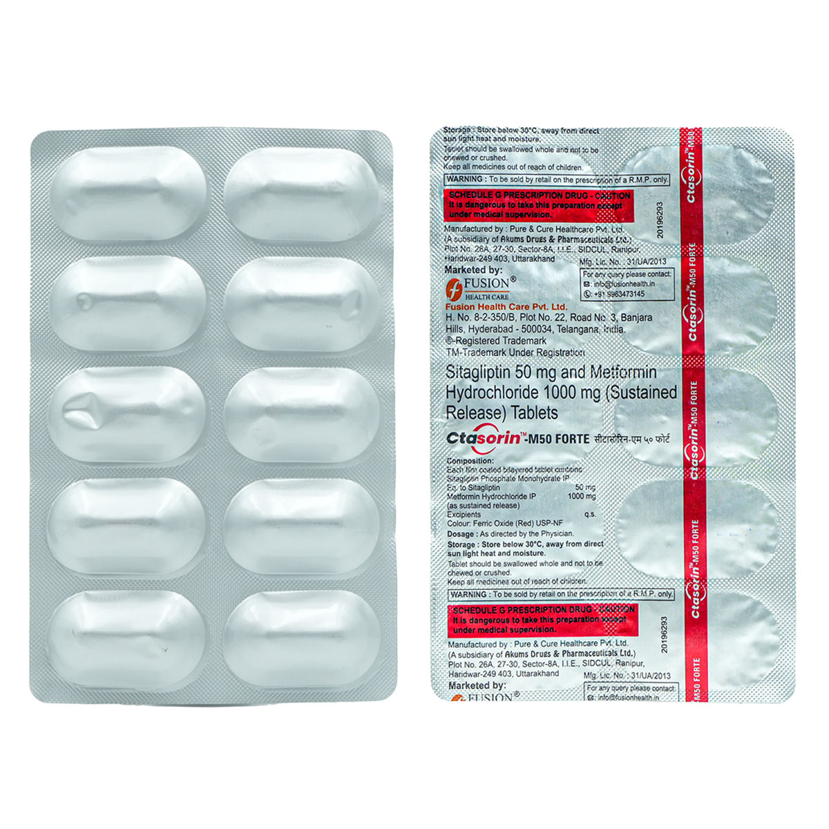 Buy Ctasorin M 50 Forte Tablet online | Uses, Side Effects, Price and ...