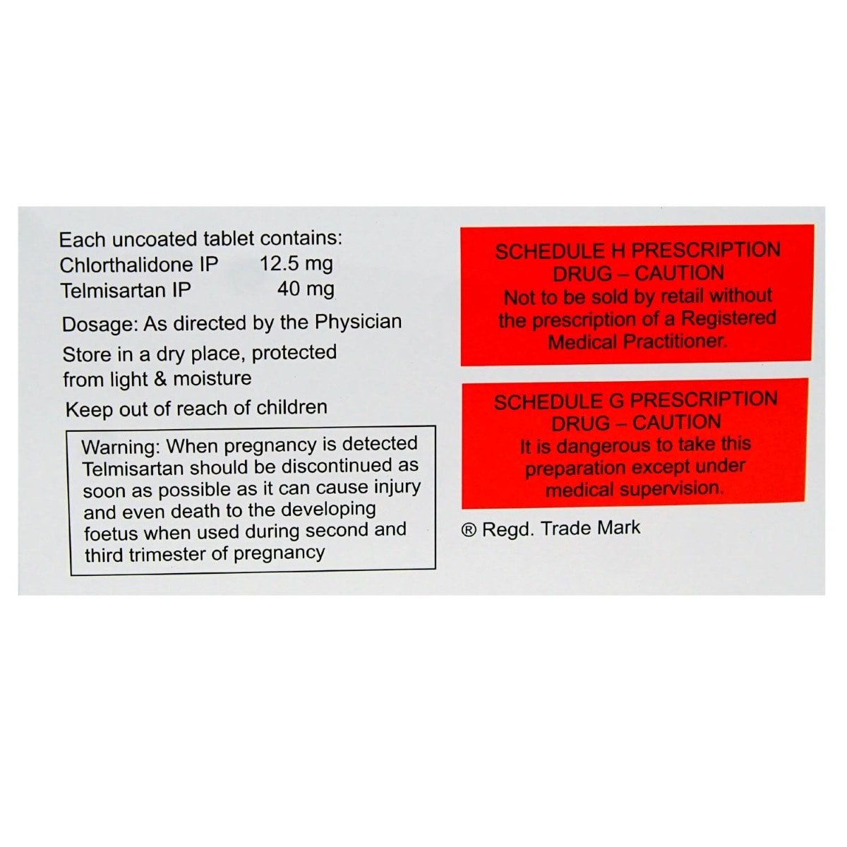 CTD-T 12.5/40 Tablet 15's, Pack of 15 CTD-T 12.5/40 Tablet 15's, Pack of 15