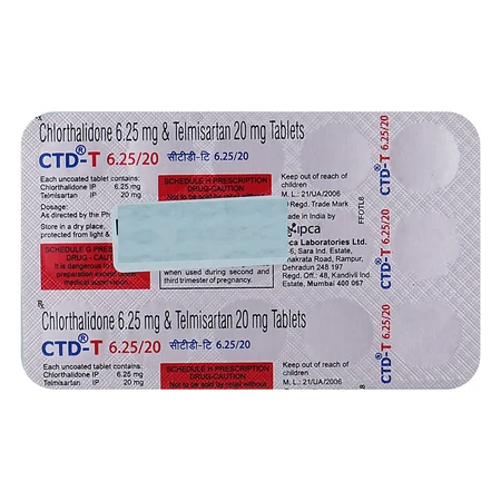 Ctd-T 6.25/20 Tablet 15's