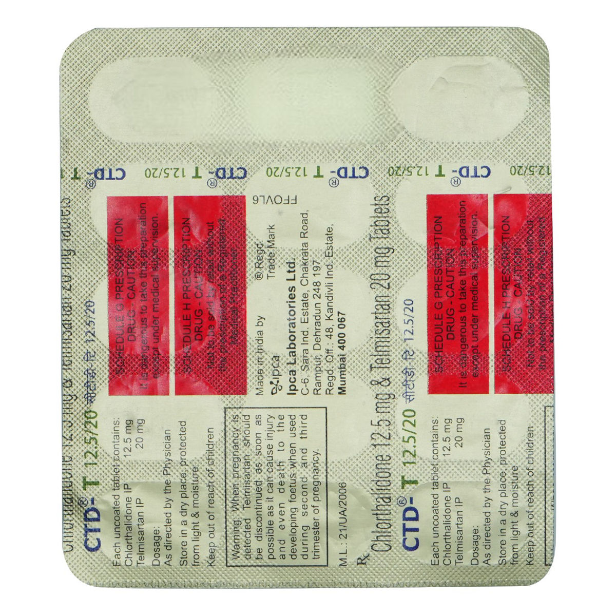 CTDT 12.5/20 Tablet Uses, Side Effects, Price Apollo Pharmacy
