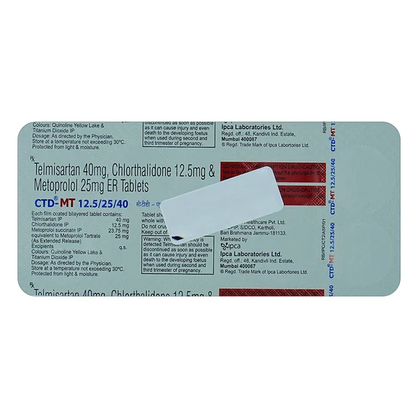 CTD-MT 12.5 mg/25 mg/40 mg Tablet 10's