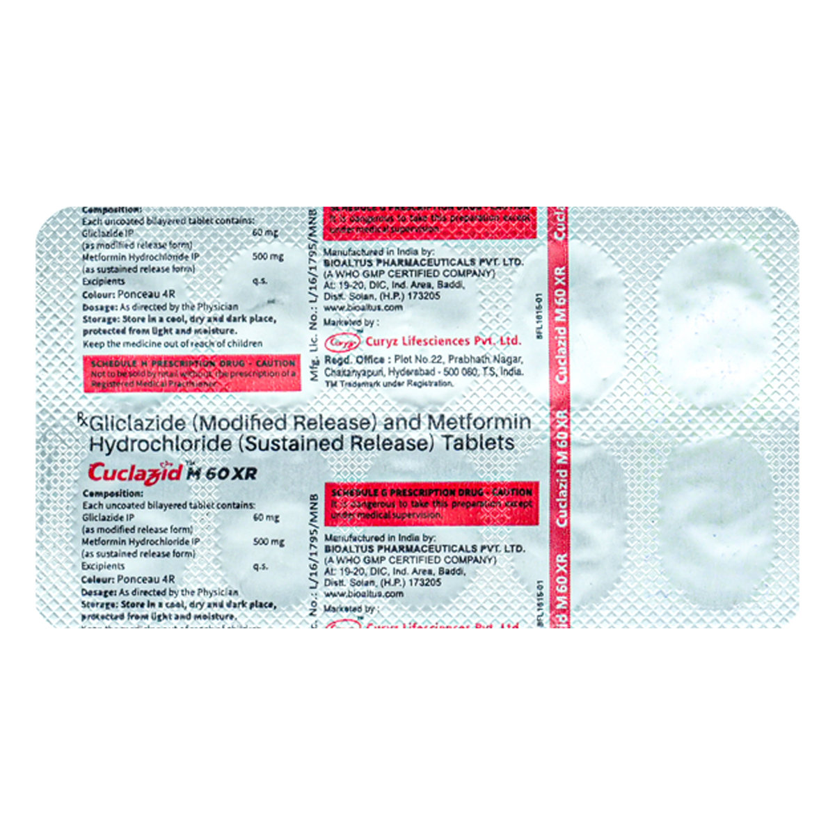 Cuclazid M 60 XR Tablet 10's, Pack of 10 TABLETS Cuclazid M 60 XR Tablet 10's, Pack of 10 TABLETS