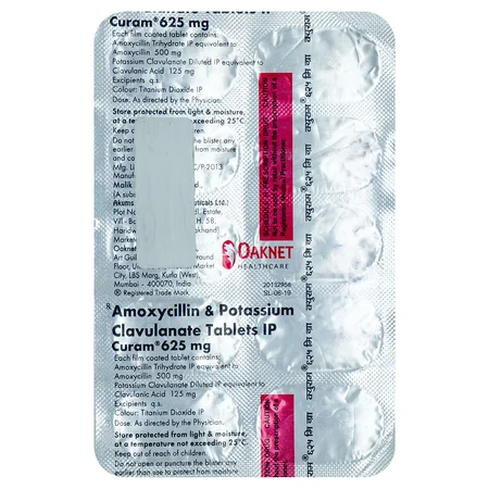 Curam 625 mg Tablet 10's