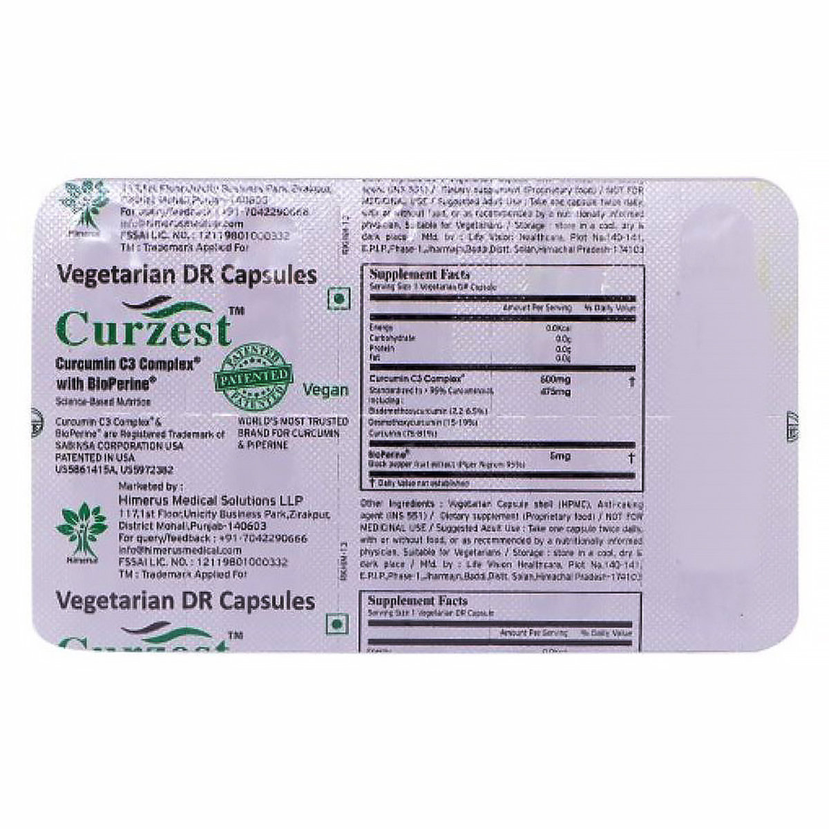 Curzest Vegetarian DR, 10 Capsules, Pack of 10 Curzest Vegetarian DR, 10 Capsules, Pack of 10
