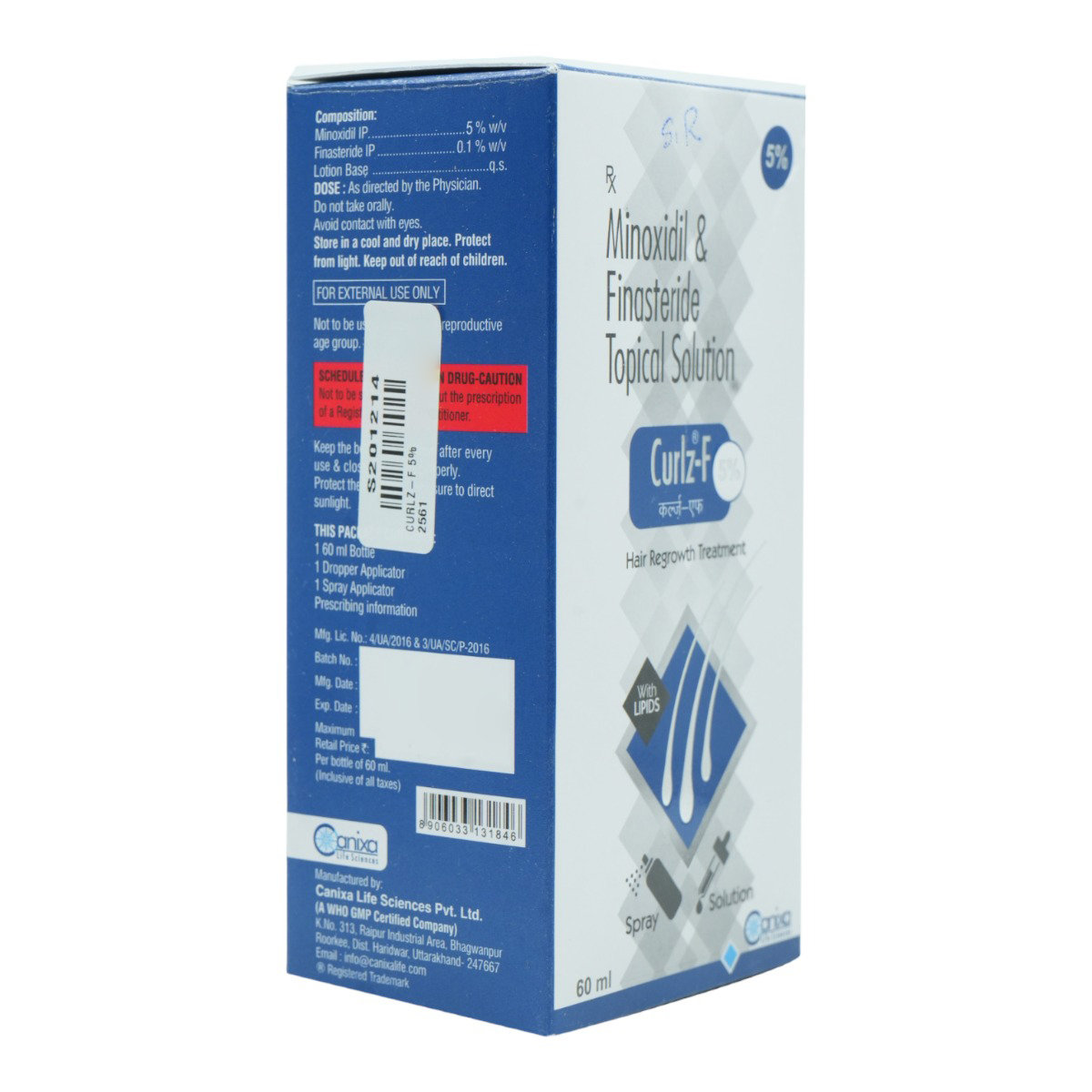 Curlz-F 5% Solution 60 ml, Pack of 1 SOLUTION Curlz-F 5% Solution 60 ml, Pack of 1 SOLUTION