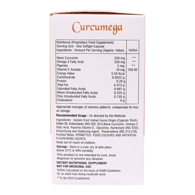 Curcumega Capsule 10's, Pack of 10 CAPSULES