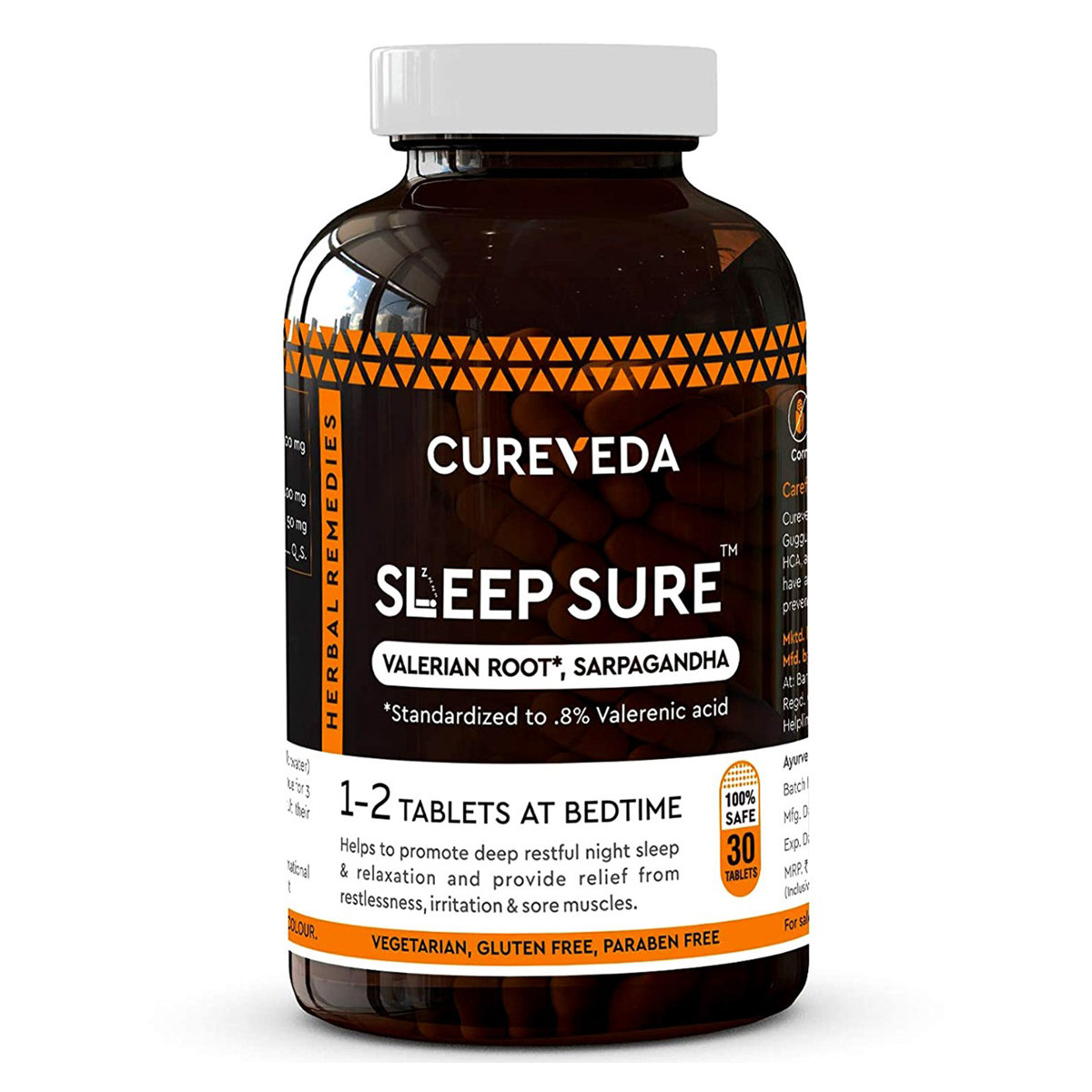Cureveda Sleep Sure, 30 Tablets, Pack of 1 Cureveda Sleep Sure, 30 Tablets, Pack of 1