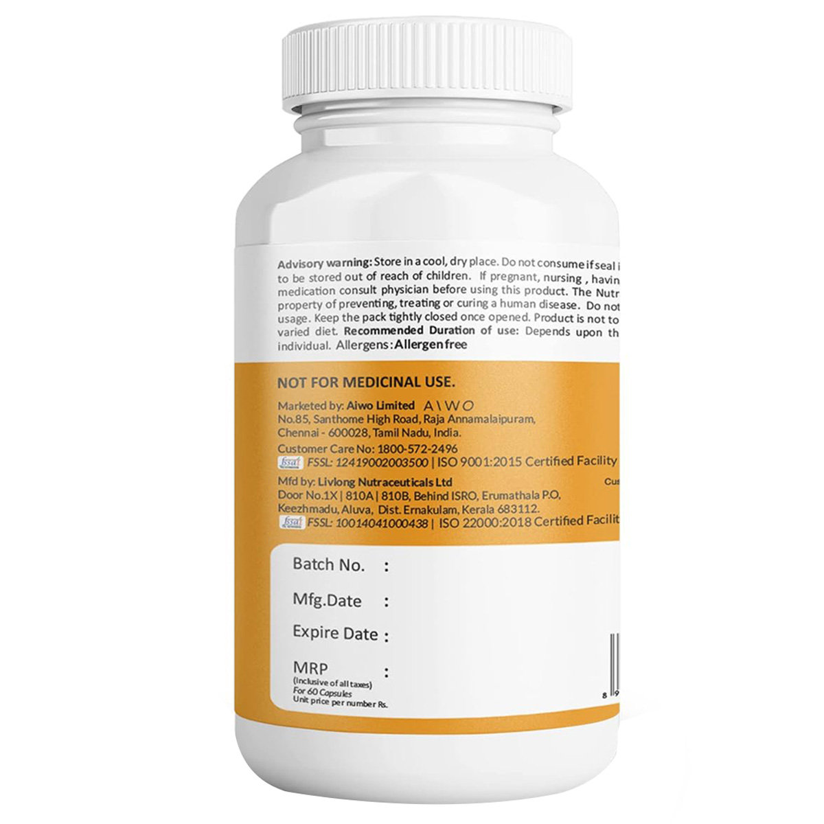 Curcumin Rich 500 mg Capsule 60's, Pack of 1 Curcumin Rich 500 mg Capsule 60's, Pack of 1