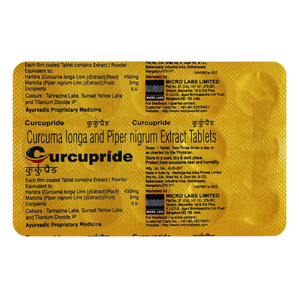 Buy Micro Labs Curcupride, 15 Tablets Online