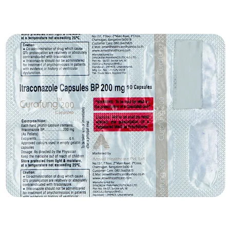 Curafung 200 Capsules 10's