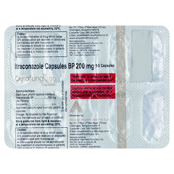 Curafung 200 Capsules 10's