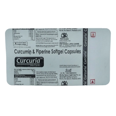 Curcuria Softgel Capsule 10's, Pack of 10 CapsuleS