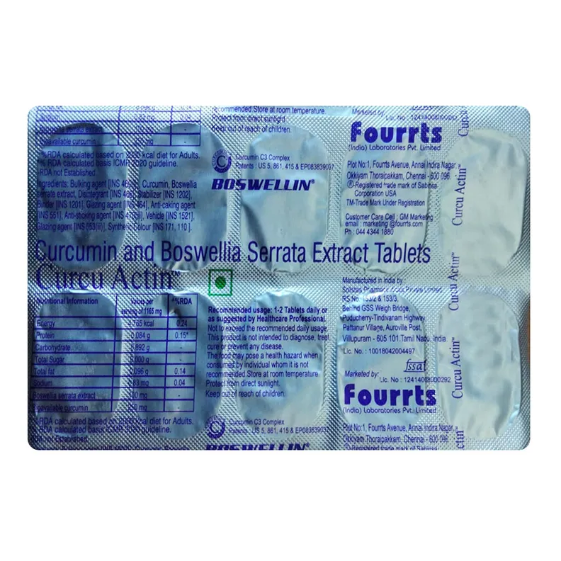 Buy Curcu Actin Tablet | 19 Minutes Delivery | Apollo Pharmacy