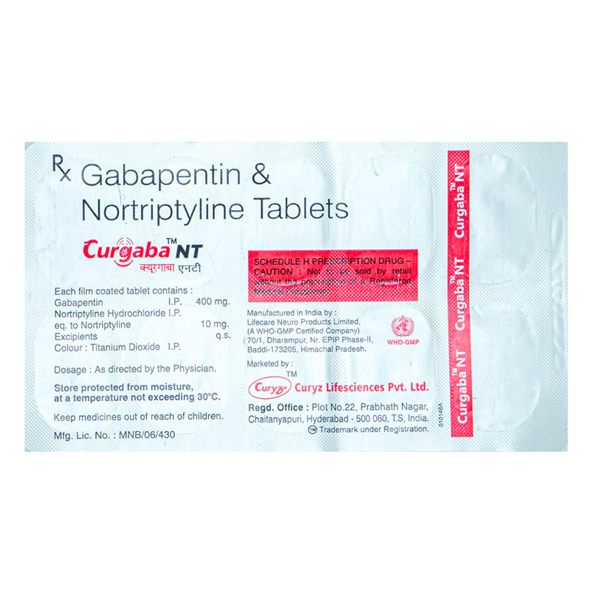 Curgaba NT Tablet 10's, Pack of 10 TABLETS Curgaba NT Tablet 10's, Pack of 10 TABLETS