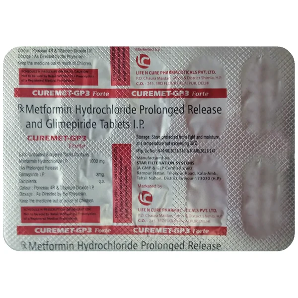 Curemet-GP3 Forte Tablet 10's