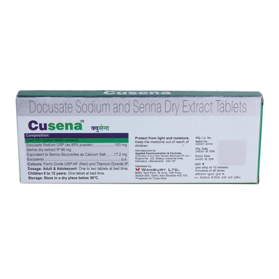 Cusena Tablet 10's, Pack of 10 TabletS