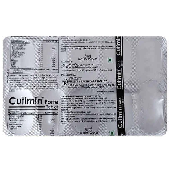 Cutimin Forte Tablet 10's