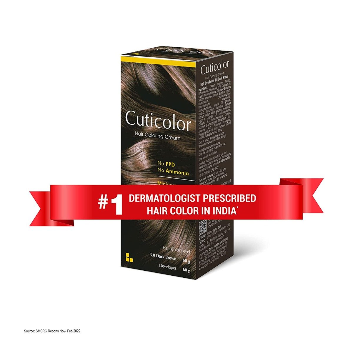 Cuticolor Hair Coloring Dark Brown Hair Color Cream, 1 Kit, Pack of 1 Cuticolor Hair Coloring Dark Brown Hair Color Cream, 1 Kit, Pack of 1