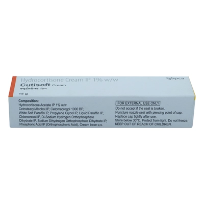 Cutisoft Cream 15 gm | Hydrocortisone, Pack of 1 CREAM