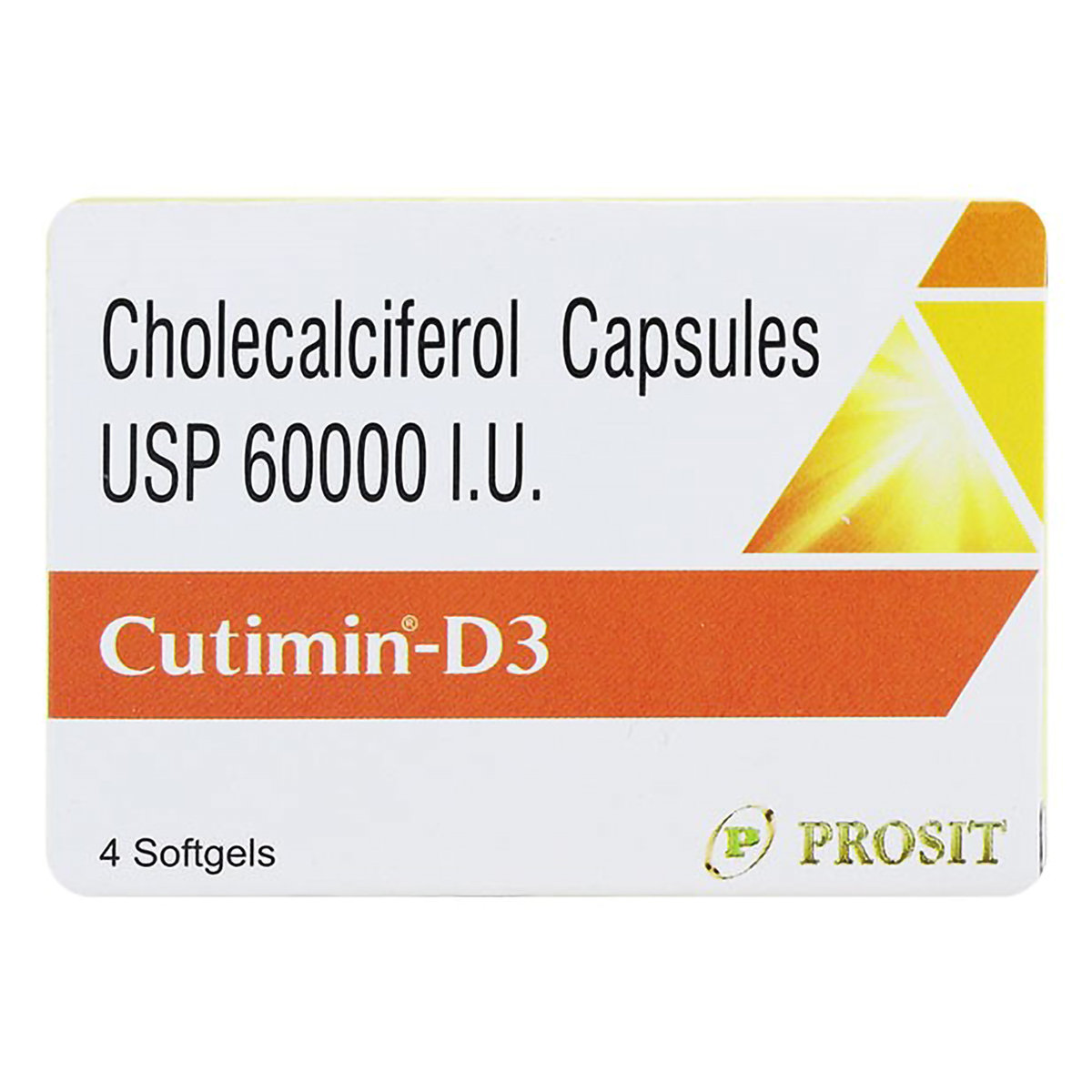 Cutimin-D3 60K Softgel Capsule 4's, Pack of 4 Cutimin-D3 60K Softgel Capsule 4's, Pack of 4