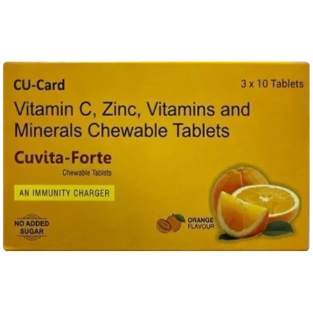 Cuvita-Forte Orange Flavour Chewable Tablet 10's