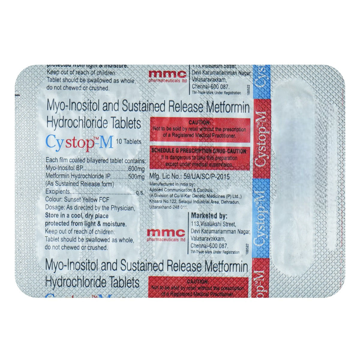 Buy Cystop M Tablet 10's Online