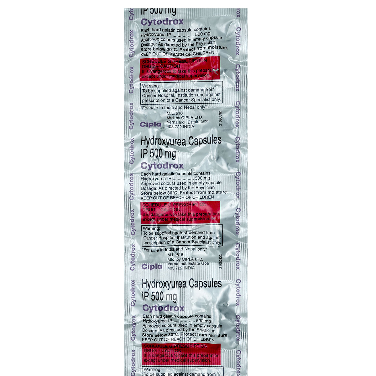 Cytodrox Capsule 10's, Pack of 10 IndiaS Cytodrox Capsule 10's, Pack of 10 IndiaS