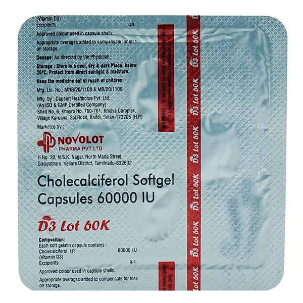 D3 Lot 60K Softgel Capsule 4's