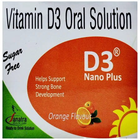 D3 Nano Plus Sugar Free Orange Flavour Oral Solution 4 x 5 ml