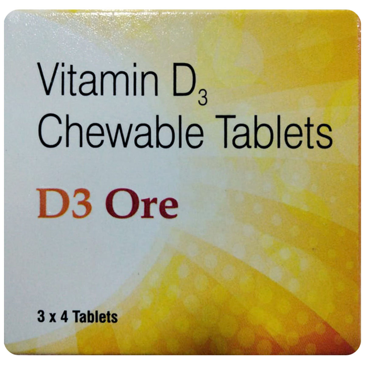 D3 Ore Chewable Tablet 4's, Pack of 4 Chewable TabletS D3 Ore Chewable Tablet 4's, Pack of 4 Chewable TabletS