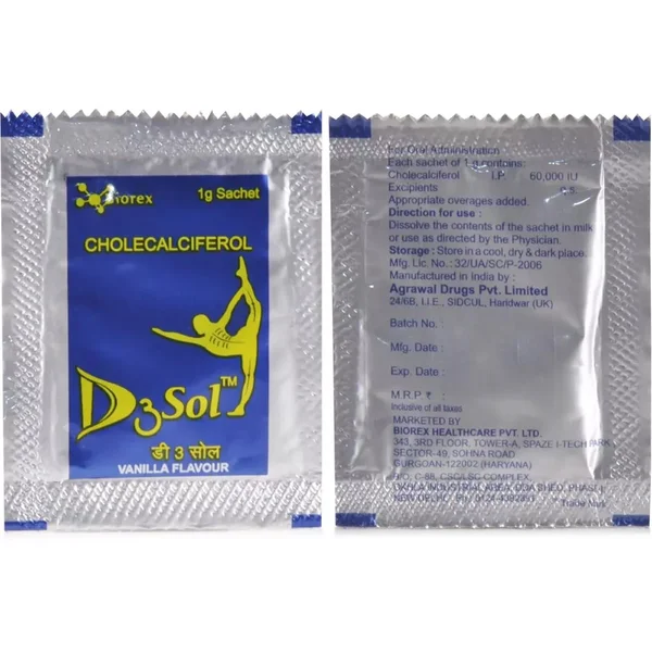 D3Sol Powder 1 gm, Pack of 1